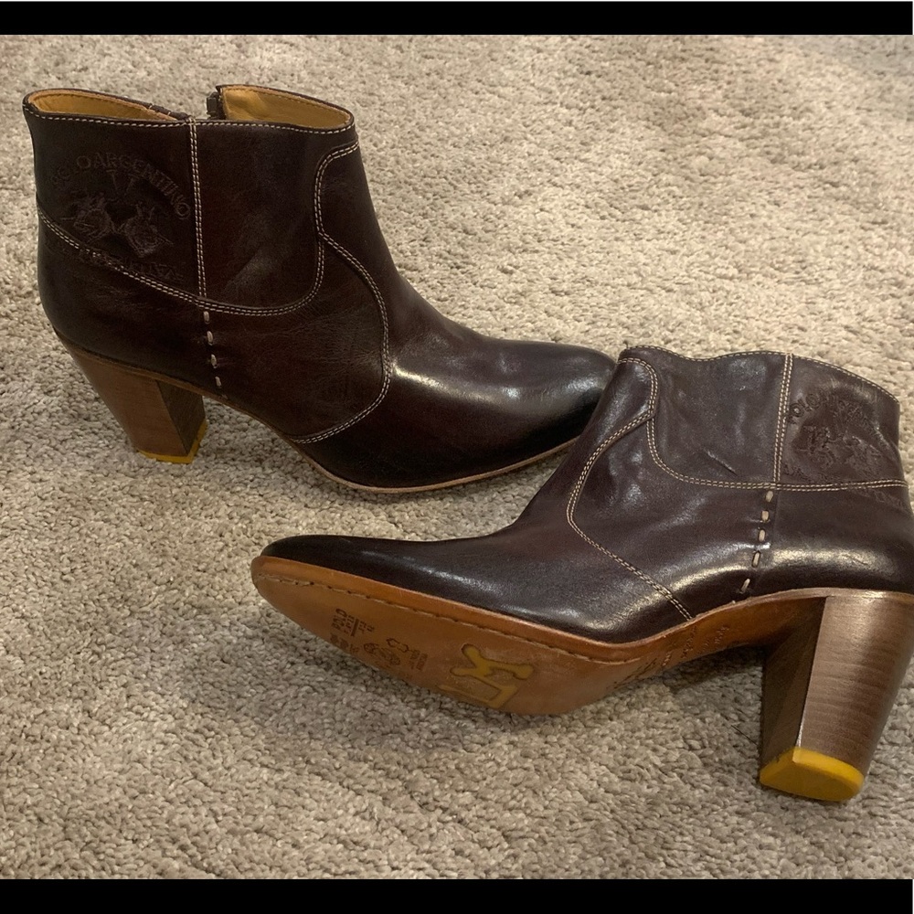La Martina Leather Booties Size: 39